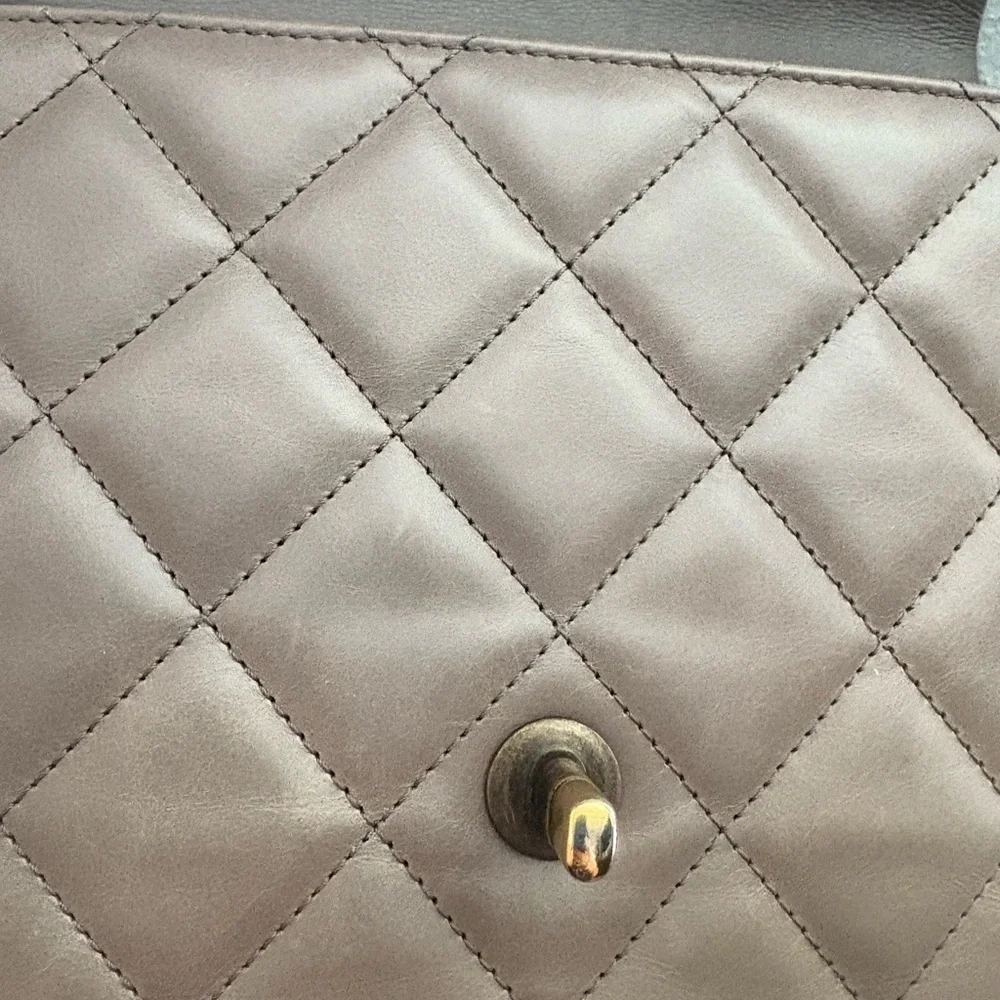 Stunning Chanel Calfskin Top Handle FlapBag